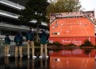 Frío y lluvia en el arranque de Roland Garros