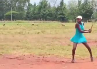 La niña keniana que asombra al tenis: ni las peores condiciones pueden con ella