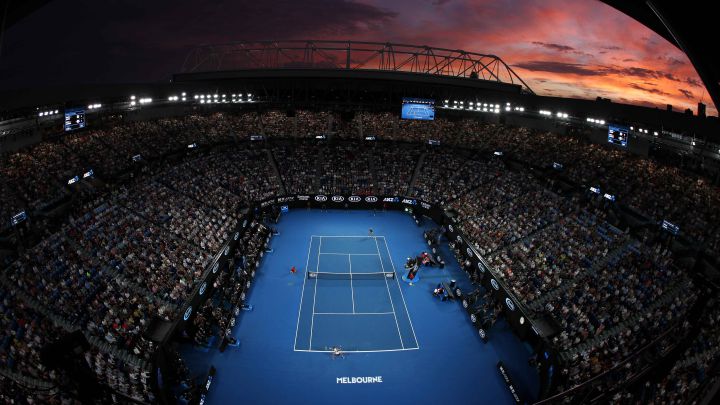 Imagen de la pista del Rod Laver Arena durante el partido entre Petra Kvitova y Naomi Osaka en el Open de Australia 2019.