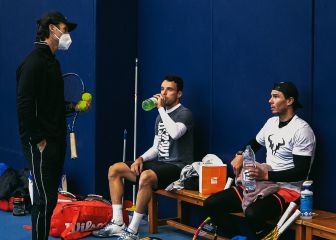 Nadal y Bautista entrenan juntos para la ATP Cup en Manacor