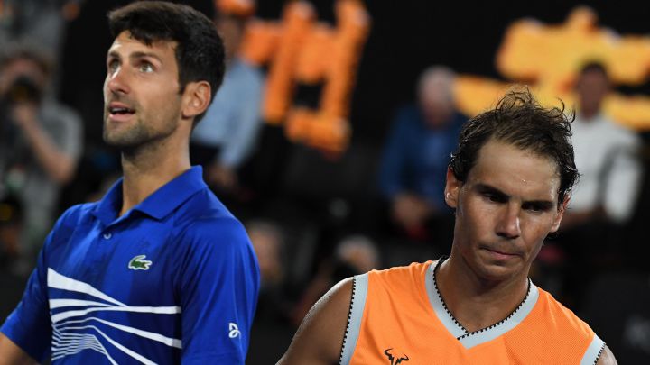 Novak Djokovic y Rafa Nadal, tras la final del Open de Australia 2019.