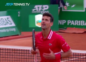 La celebración de Djokovic tras ganar su primer partido en dos meses