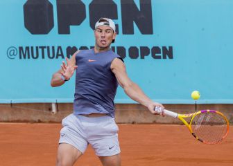 Nadal ya se entrena sobre la tierra batida de Madrid