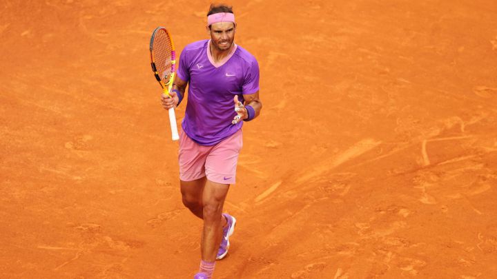 Rafda Nadal in the final of Rome 2021 against Djokovic.