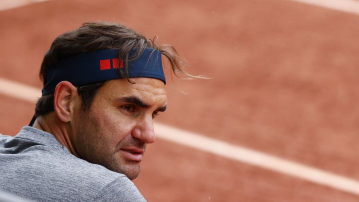 Roger Federer, durante un entrenamiento sobre las pistas de tierra batida del Tennis Club de Ginebra, sede del Torneo de Ginebra.