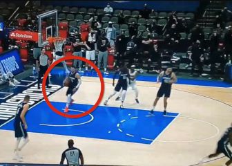 El gesto chulesco de Doncic que se ha hecho viral: tiran un 'air ball' y atentos a lo que hace...