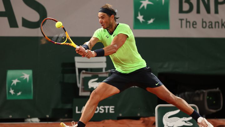 Rafa Nadal, against Gasquet at Roland Garros.