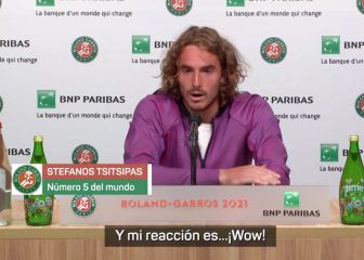 La reacción de Tsitsipas al abandono de Federer: 