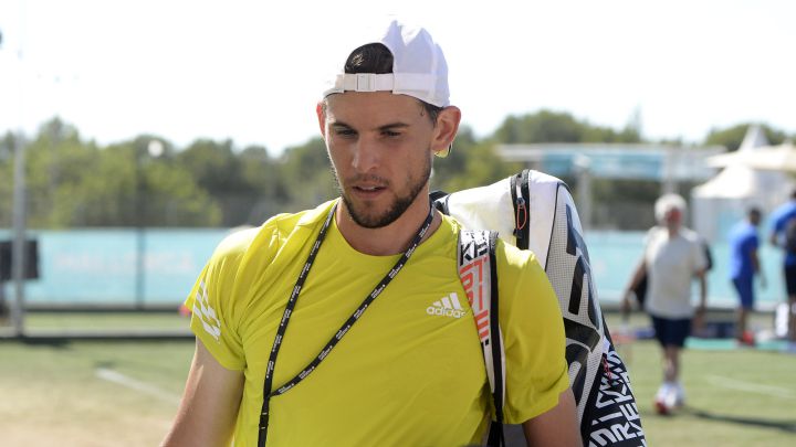 Dominic Thiem, during a training session prior to the Mallorca Championships.