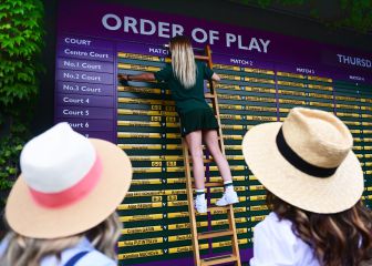Mostrando el orden de juego en Wimbledon