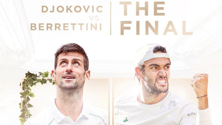 Cazador Djokovic, a por su 20º Grand Slam ante Berrettini