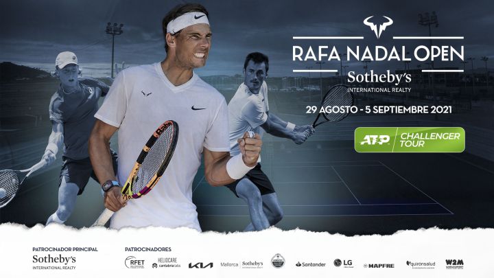 Cartel promocional del Rafa Nadal Open Sotheby's International Realty, torneo del ATP Challenger Tour.