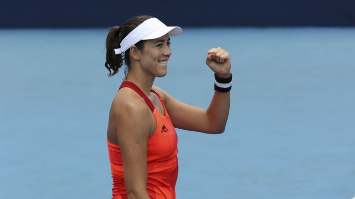 Garbiñe Muguruza en uno de sus partidos en los Juegos Olímpicos de Tokio 2020.