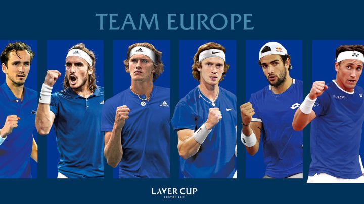 Los tenistas europeos seleccionados para la disputa de la Laver Cup 2021.