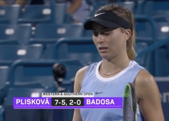 Badosa no terminó el partido de cuartos contra Plisková en Cincinnati