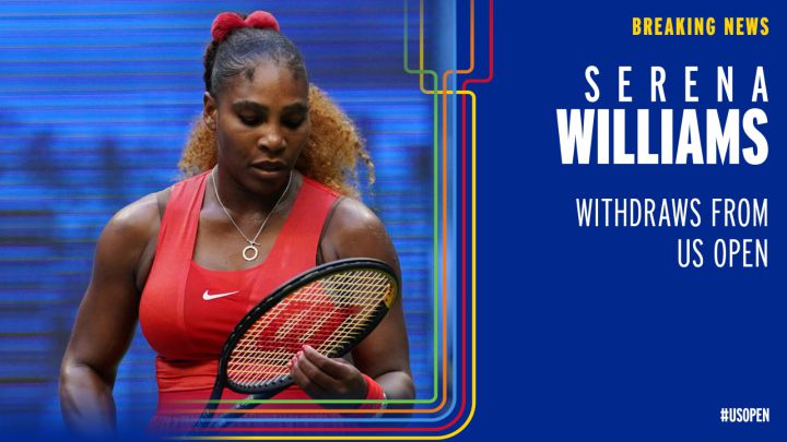 Poster with which the US Open announced the withdrawal of Serena Williams for the 2021 edition.