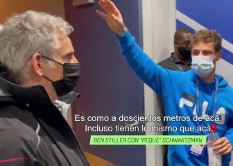 La genial charla entre una estrella top de Hollywood y Schwartzman en el US Open