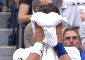 Las lágrimas de Djokovic antes del último juego