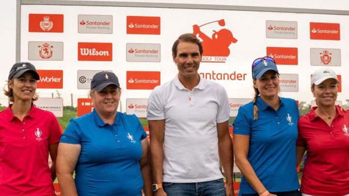 Nadal reaparece sin muletas en un torneo de Golf en Santander