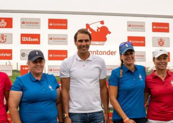 Nadal reaparece sin muletas en un torneo de Golf en Santander