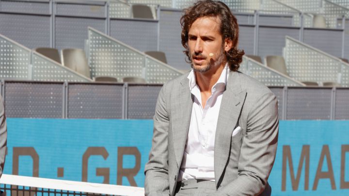 El tenista y director del Mutua Madrid Open Feliciano López, durante el acto de renovación del acuerdo del Mutua Madrid Open hasta 2030.