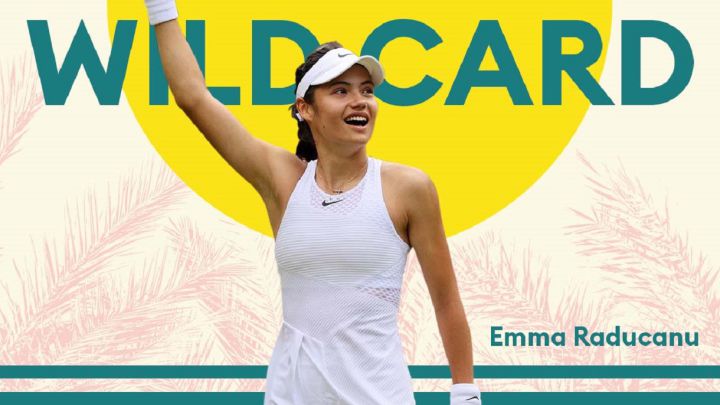 Promotional poster with which the Indian Wells tournament has confirmed the presence of Emma Raducanu after granting her an invitation.