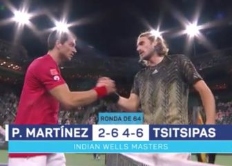 Pedro Martínez no puede con Tsitsipas en Indian Wells y cae eliminado