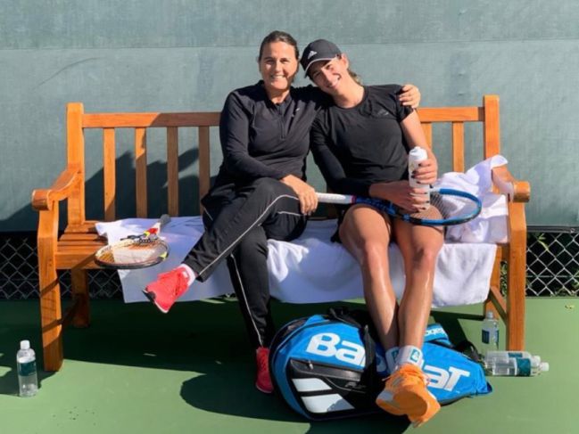 Conchita Martínez, with Garbiñe Muguruza.