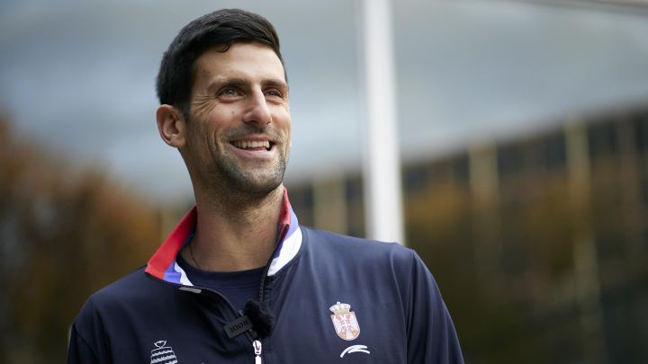 Novak Djokovic of Serbia