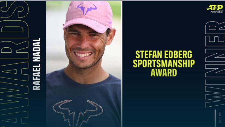 Nadal wins Sportsmanship Award for fifth year