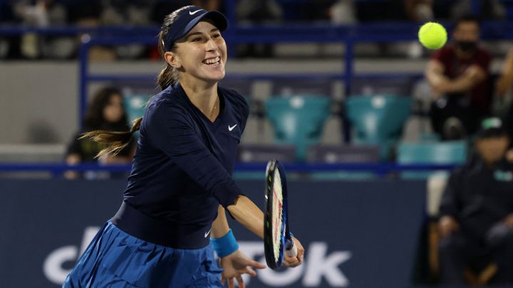 Belinda Bencic at the Mubadala World Tennis Championship 2021.