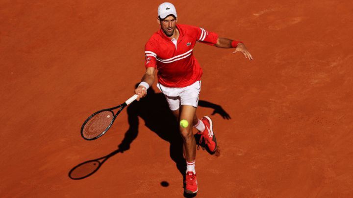Novak Djokovic en Roland Garros 2021.