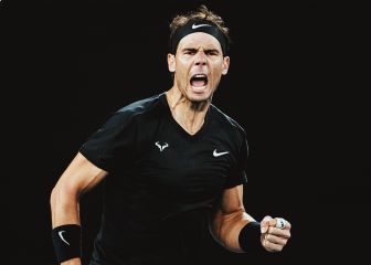 La alegría de Nadal tras vencer en Melbourne