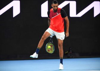 El show de Kyrgios en Australia: puntazos, cerveza y celebración a lo Cristiano