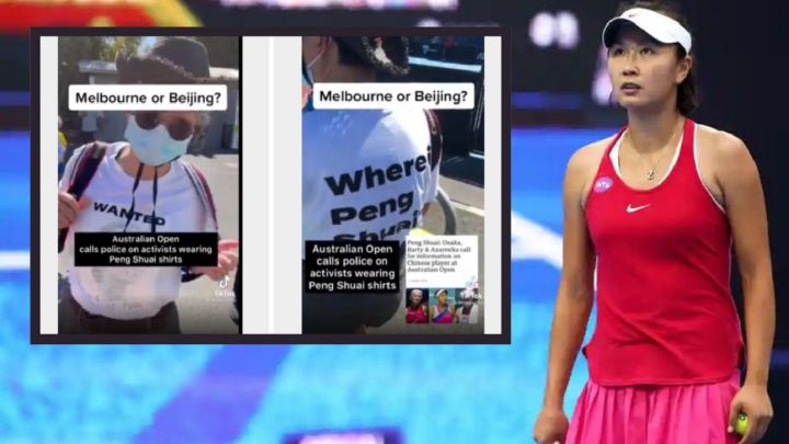 El Open de Australia censura camisetas de apoyo a Peng