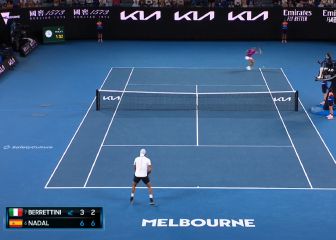 Sobran las palabras y faltan repeticiones: vean el 'winner' mortal de Nadal a 142 Km/h