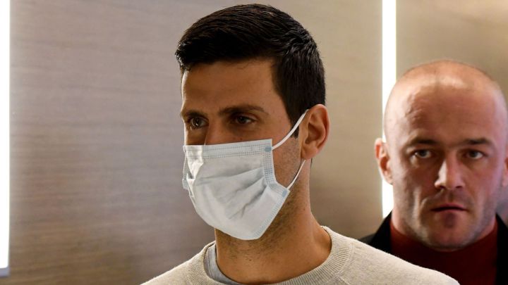 Serbian tennis player Novak Djokovic, during the ceremony in which he received the honorary citizen award from the city of Budva, Montenegro.