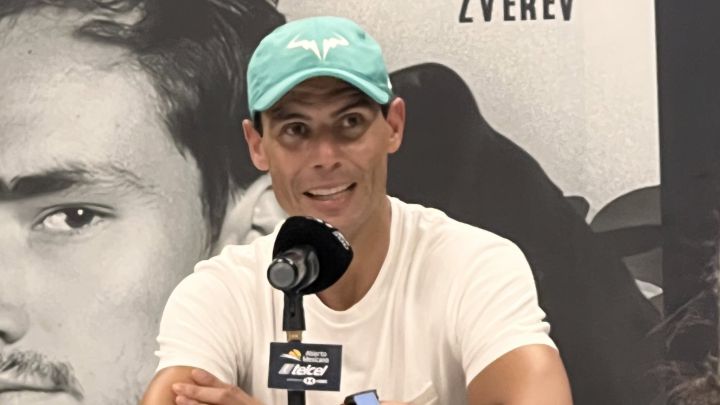 Spanish tennis player Rafa Nadal attends the media at a press conference prior to the Abierto Mexicano Telcel de Acapulco 2022.