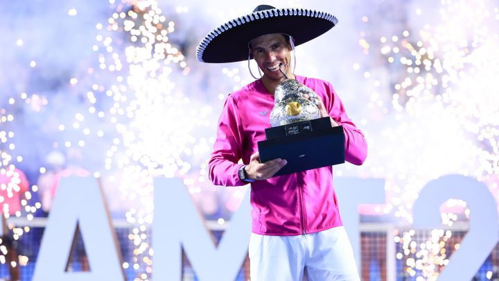 Rafa Nadal celebra el ATP Acapulco 2022.