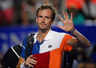 Daniil Medvedev tras caer ante Rafa Nadal en el Abierto de Acapulco 2022.