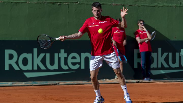 Pedro Martínez, in Marbella with Spain.