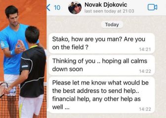 Stakhovsky revela el mensaje de apoyo de Djokovic