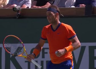 Era el momento más caliente del partido y va Nadal y se saca esta locura de la manga