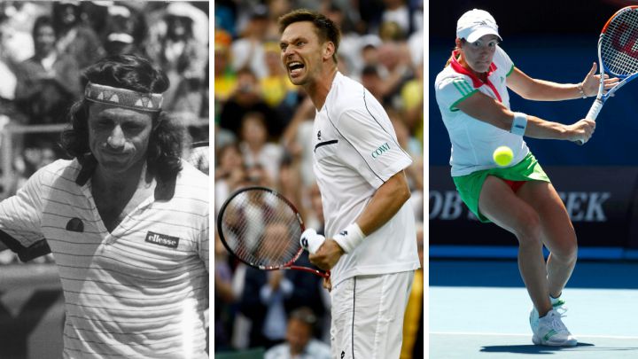 Bjorn Borg, Robin Soderling and Justine Henin, three tennis players who, like Ashleigh Barty, retired from tennis very early.