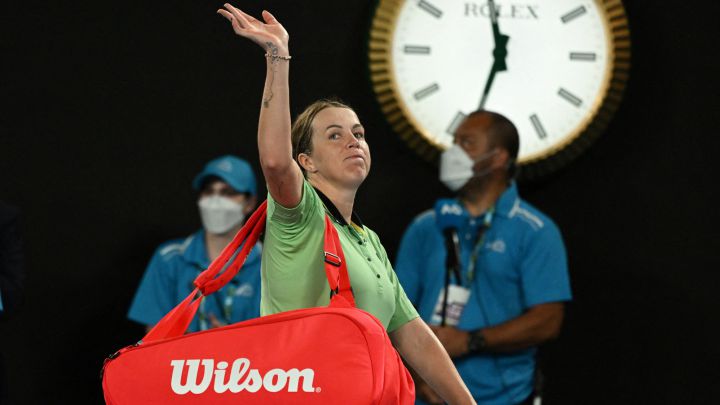 Anastasia Pavlyuchenkova en el Australian Open 2022.
