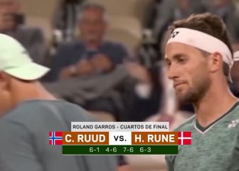 El tenso saludo entre Ruud y Rune al acabar su partido