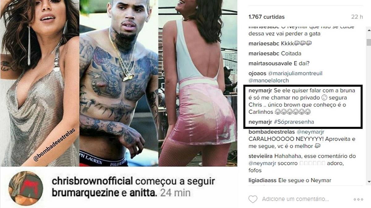 Pique entre Neymar y Chris Brown por Bruna Marquezine - AS.com