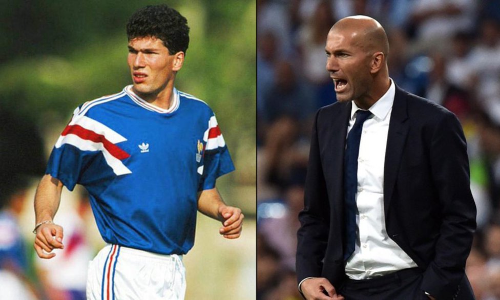 Zinedine Zidane también presumía de pelo rizado al inicio de su carrera