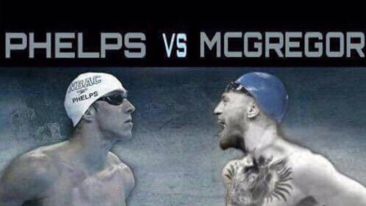Michael Phelps reta a Conor McGregor. Foto: Twitter