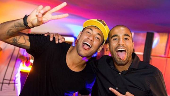 Neymar Jr. junto a Lucas en una fotografía de Instagram.